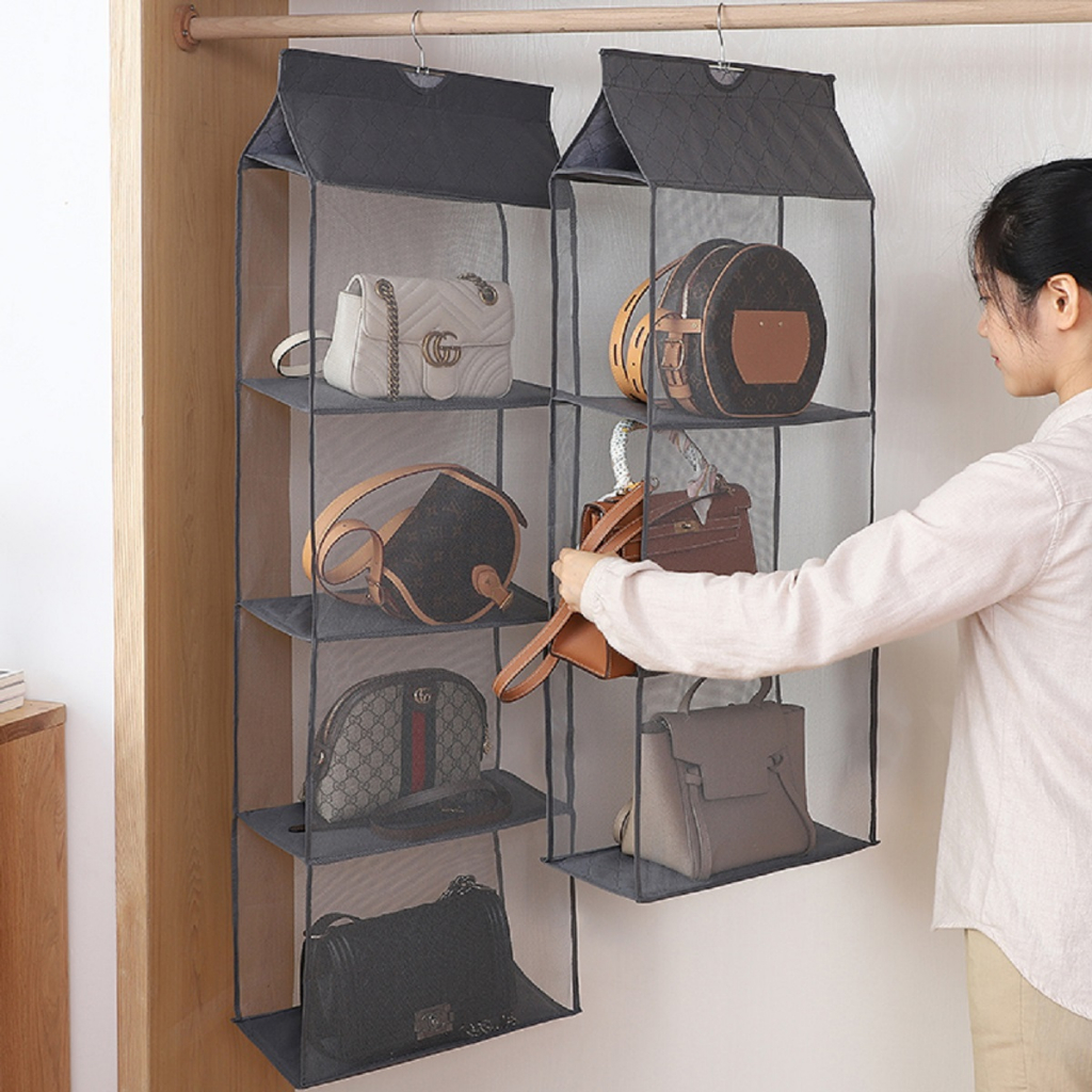 Bag Storage Organizer Rack Hanging Lagayan Ng Bags Hanger Stand Shelf