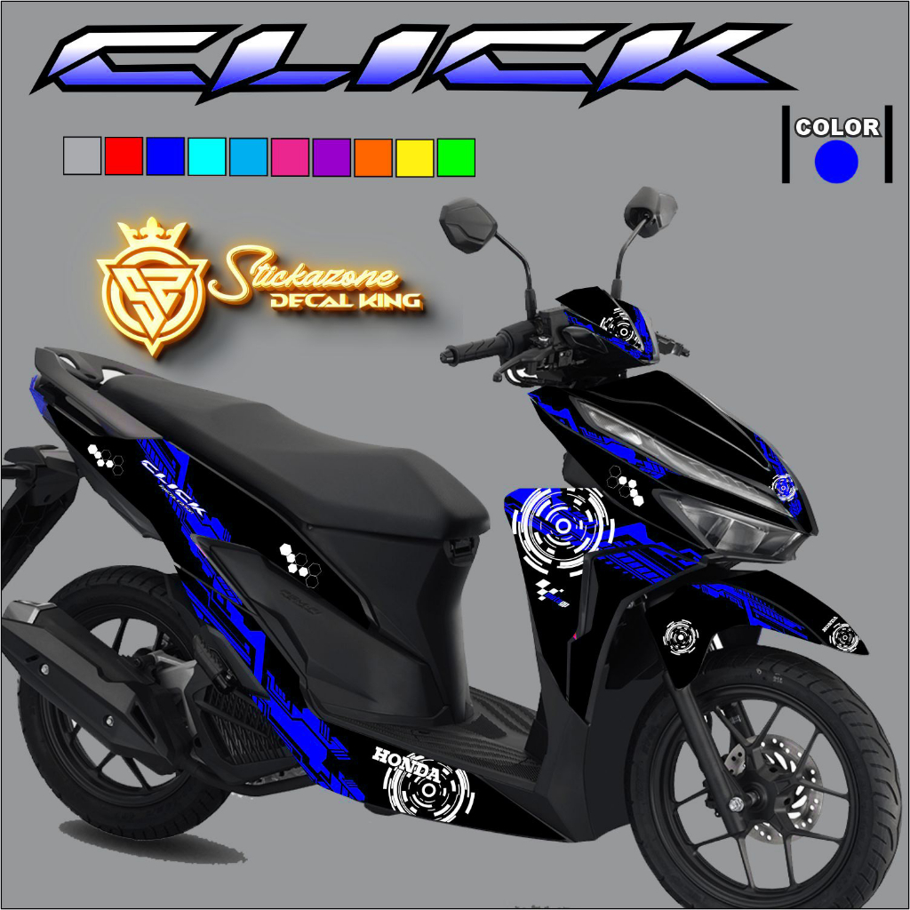 HONDA CLICK125-150 V2 CIRCUIT DESIGN FULL STICKER DECALS PRINTED ...