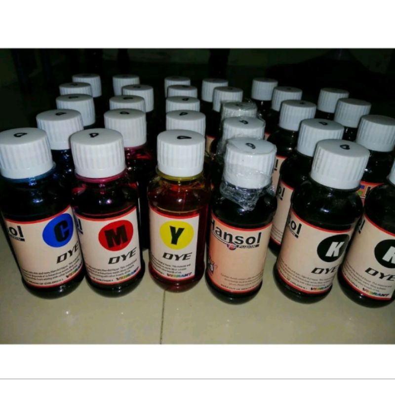 Hansol Sublimation Ink 100ml 4 colors black, cyan, magenta and yellow ...