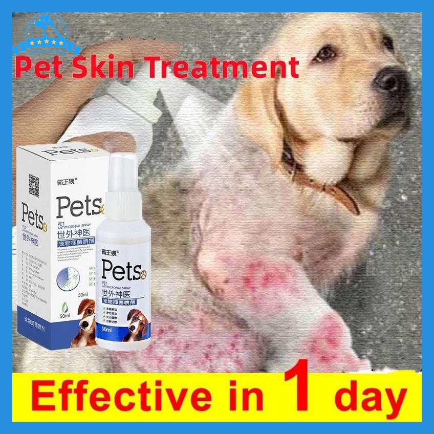 LJQ pet skin treatment spray for dog skin disease dog rashes spray anti flea and tick for dogs