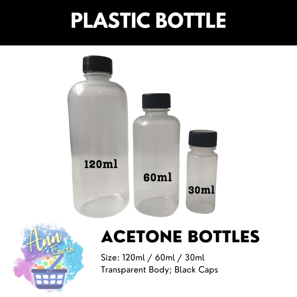 Acetone Bottles 15ml 30ml 60ml 120ml Black Cap Shopee Philippines