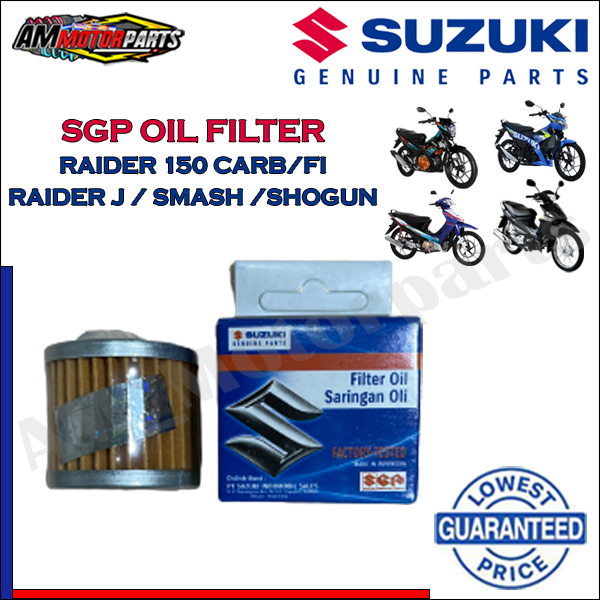 Sgp Oil Filter Raider 150 Carbfi Smash Shogun Raider J Suzuki Genuine Parts Shopee 0475