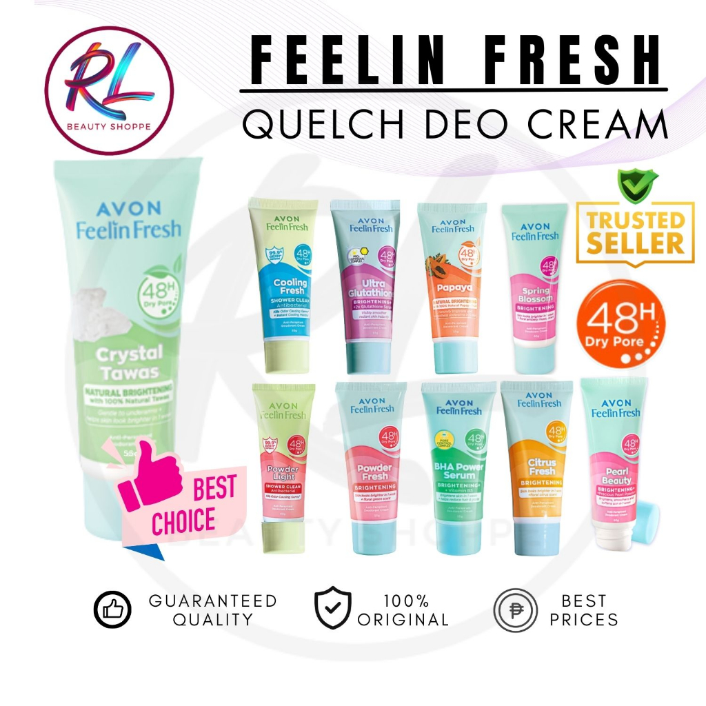Avon Feelin Fresh QUELCH Antiperspirant Deodorant Creams Shopee