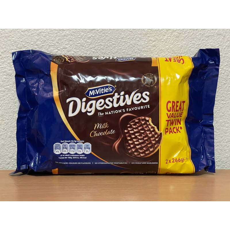 McVitie’s Digestives Milk Chocolate Biscuits 266g & 532g Available Made
