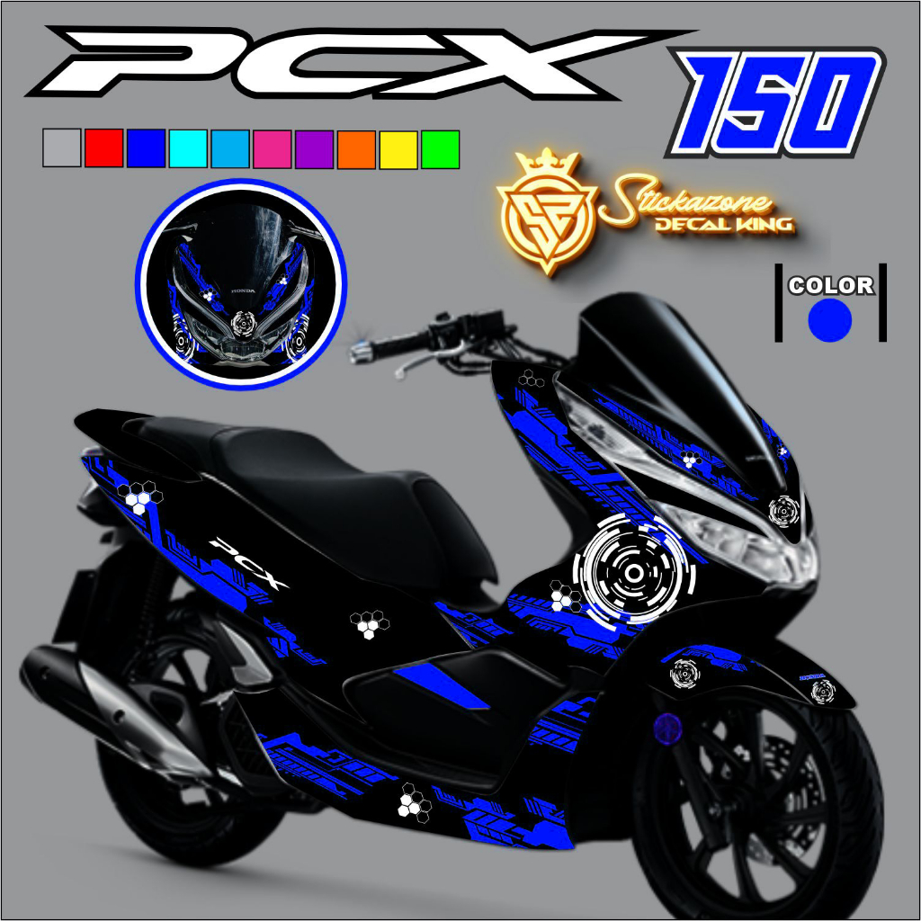 HONDA PCX 150 CIRCUIT DESIGN FULL STICKER DECALS PRINTED LAMINATED