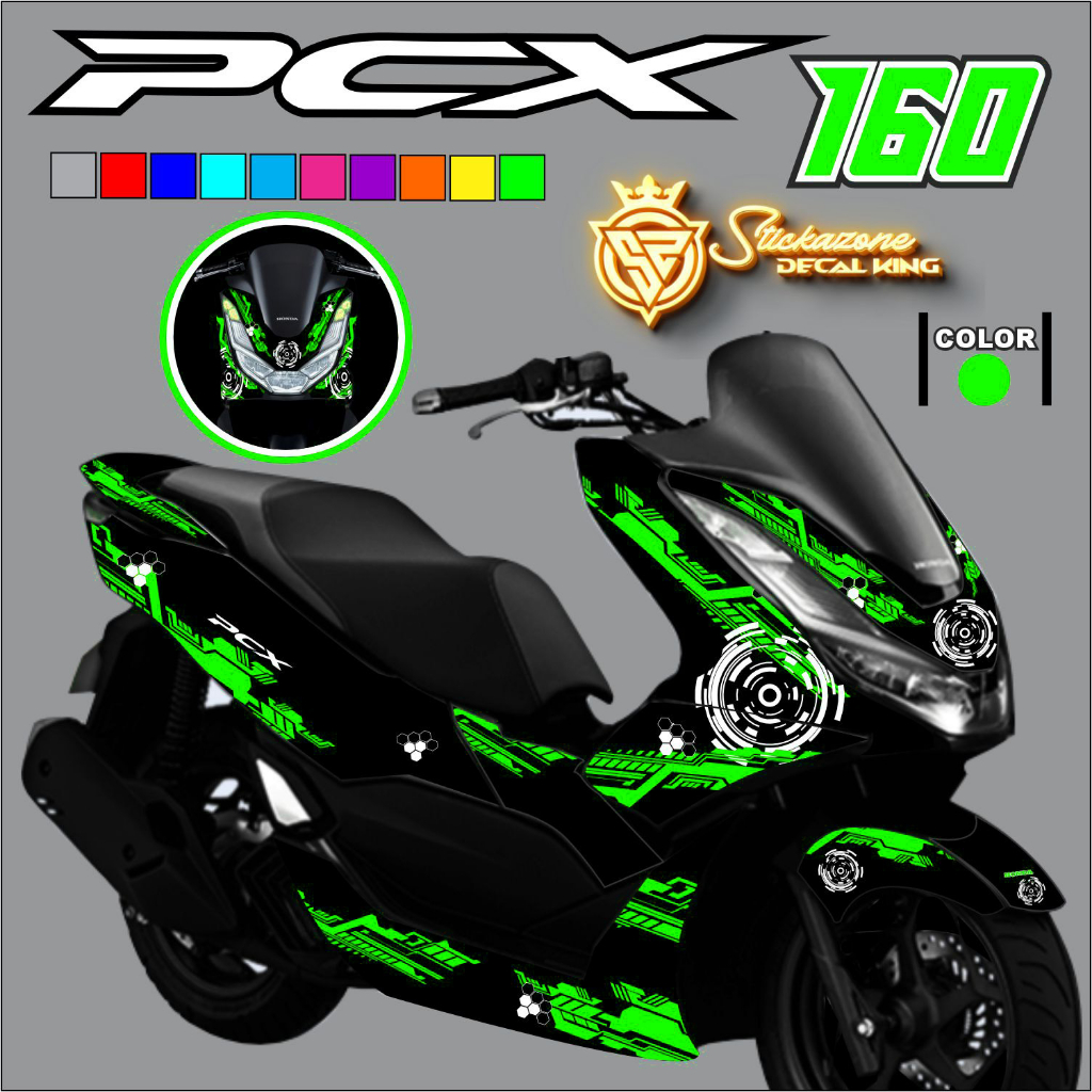 HONDA PCX 160 CIRCUIT DESIGN FULL STICKER DECALS PRINTED LAMINATED
