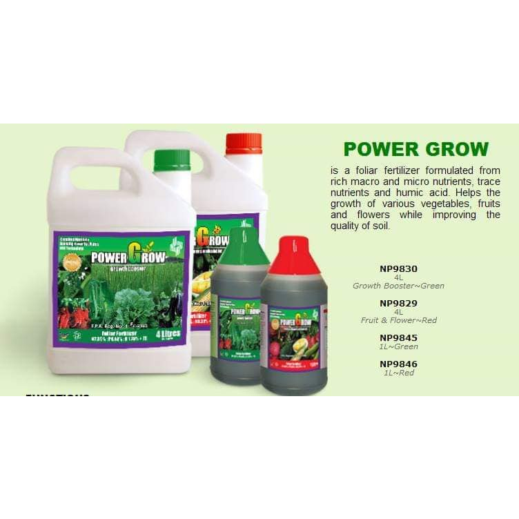 Power Grow Organic Foliar for Growth Booster and Fruit Flower Enhancer ...
