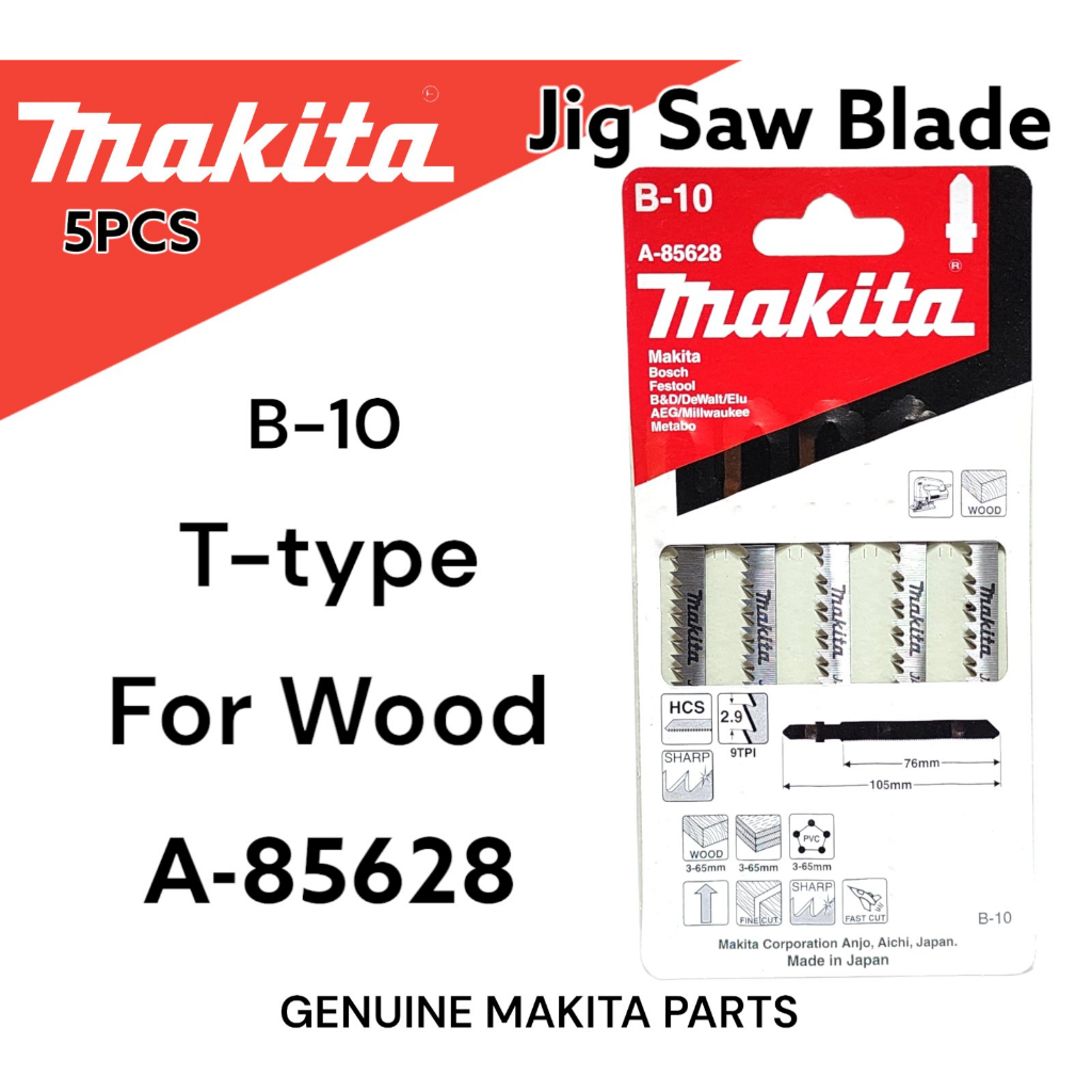 Original Makita T-type Jigsaw Blade B-10 (A-85628)5PIECES | Shopee ...