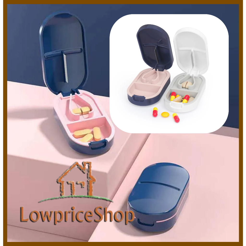 Jerry88888 1Pc Pill Cutter Medicine Box Small Pill Splitter Portable ...