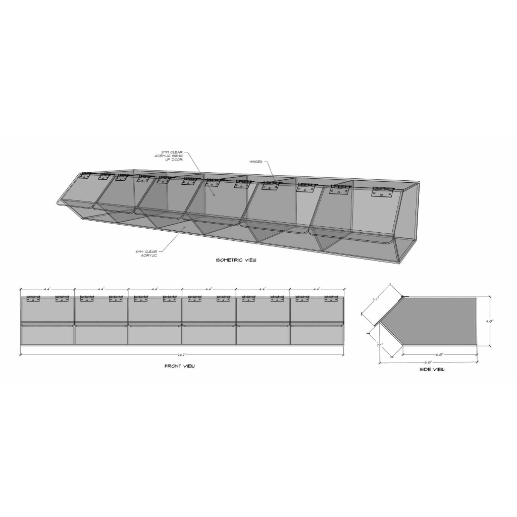 Acrylic Candy Dispenser 6 slots Shopee Philippines