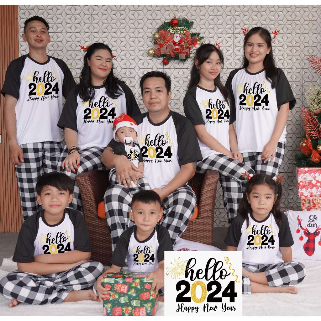 2024 Happy New Year Pajama Family Set Raglan T Shirt And Pajama Terno   Ph 11134207 7r98o Ll53o238utab71