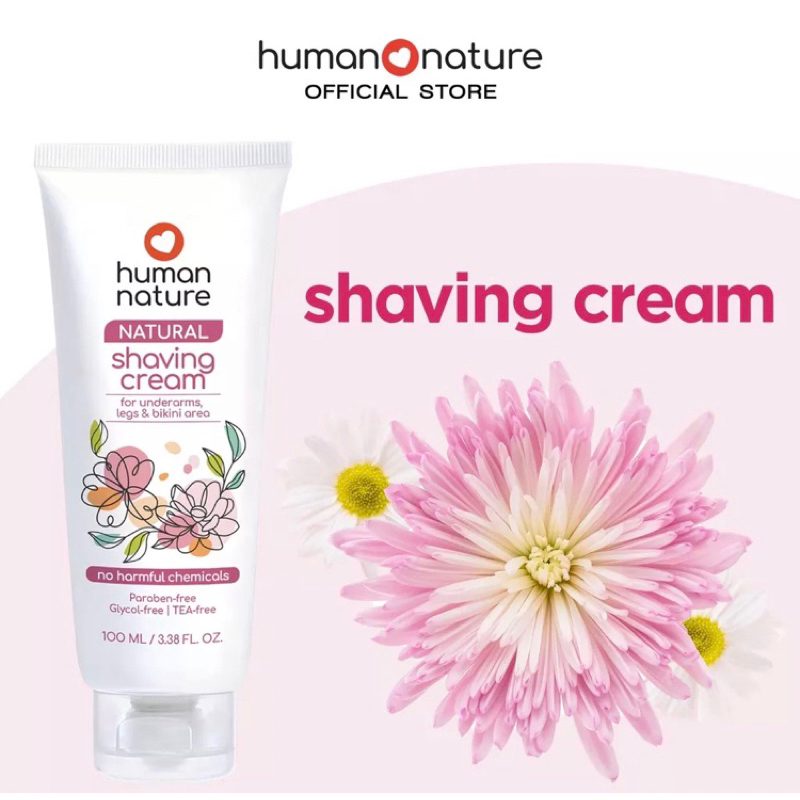 Natural Shaving Cream 100ml for underarms, legs and bikini area