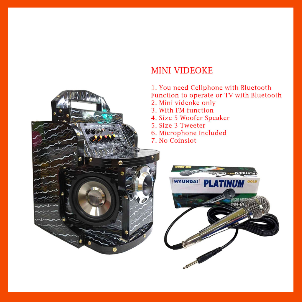 Handy Videoke / Mini Videoke Machine with Free Microphone (free color