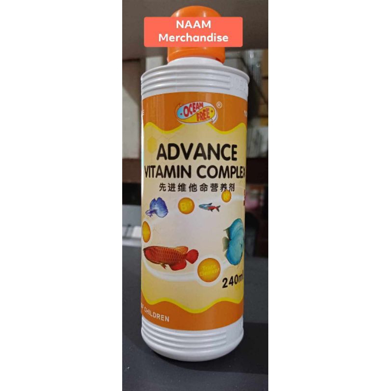 Ocean free Advance Vitamin complex for aquarium fishes arowana 240ml