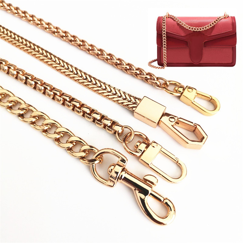 New Style Women Bag Strap Sling Replacement Shiny Gold Metal Bag Chain ...