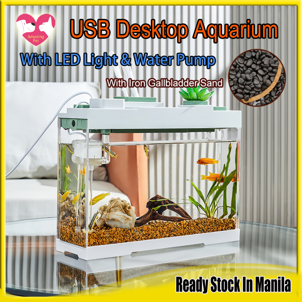 Smart Aquarium kit 1.5 Gallon Betta Fish Tank self Cleaning , with