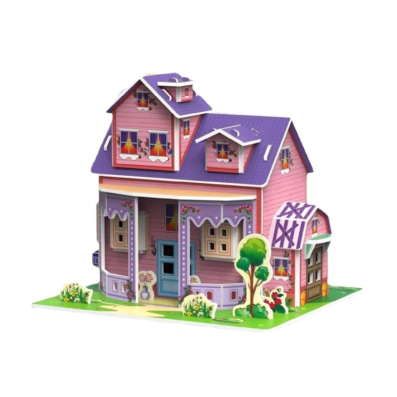 3D Paper Jigsaw Toy For Kids ducation Toys houses Puzzle Wood House ...