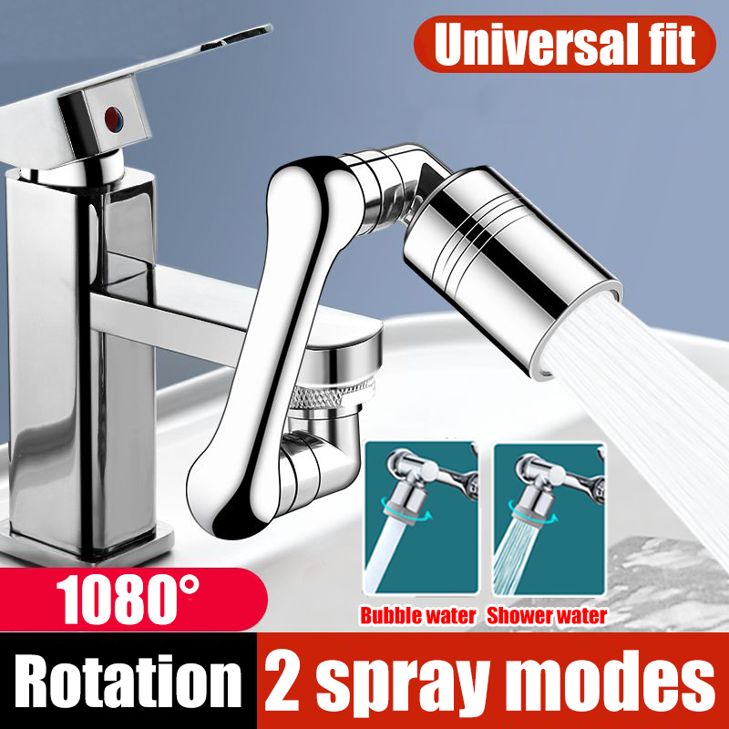 Universal 1080° Rotag Faucet Extender Kitchen Aerator Swivel Faucet