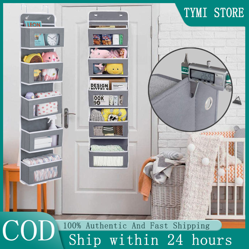 Over the Door Organizer 5 Large Pockets Clear Windows Household ...