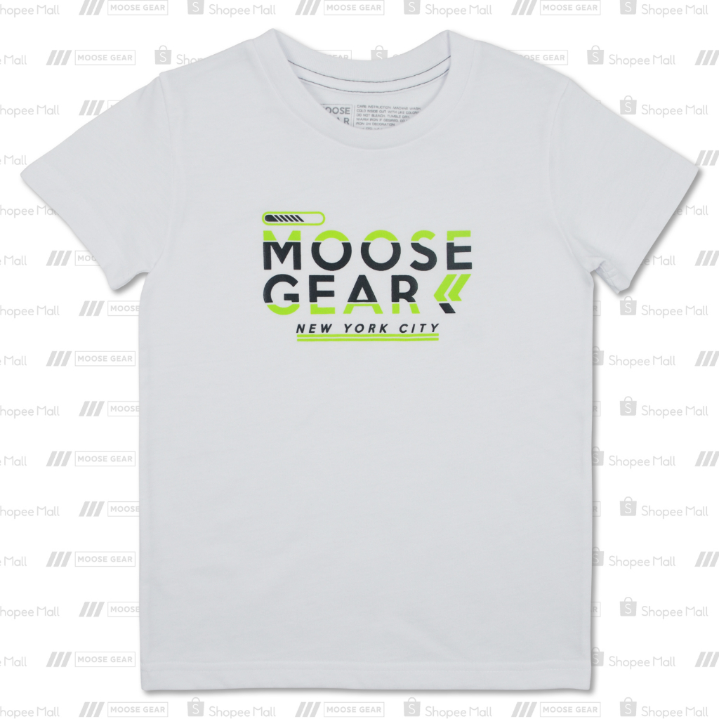 Moose Gear White T-Shirt With Print Details (TS-P 13374) | Shopee ...