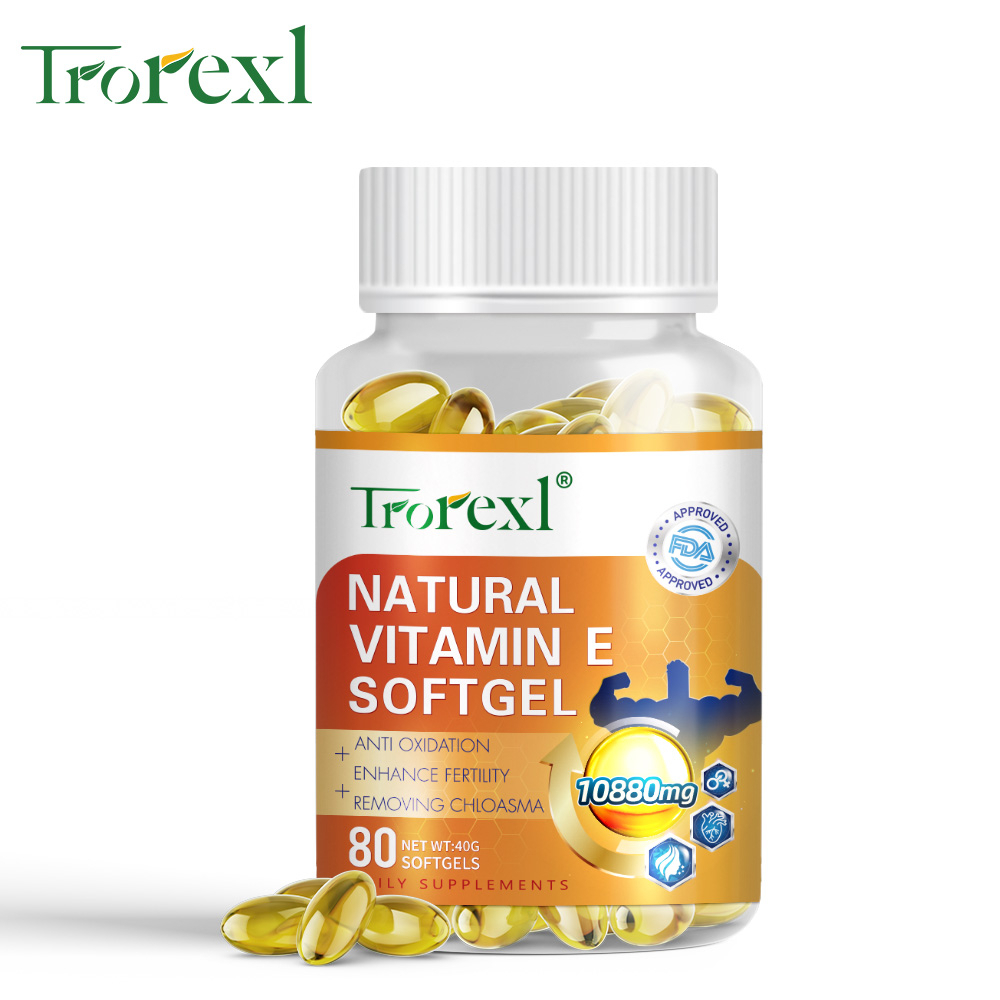 Trorexl Natural Vitamin E Supplement Whitens Skin AntiAging Eliminates