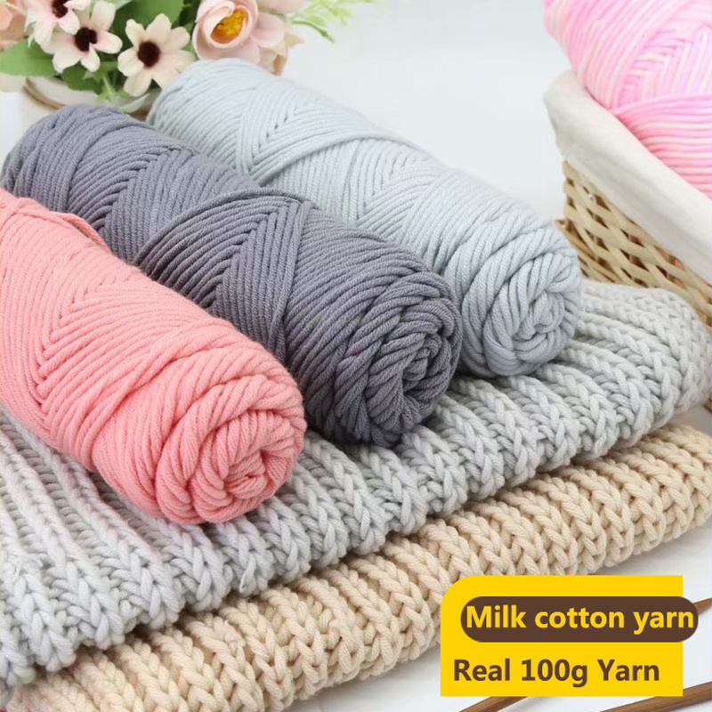 【80 colors IN STOCK】100g Thread for Knitting Scarf Handmade DIY Fabric ...