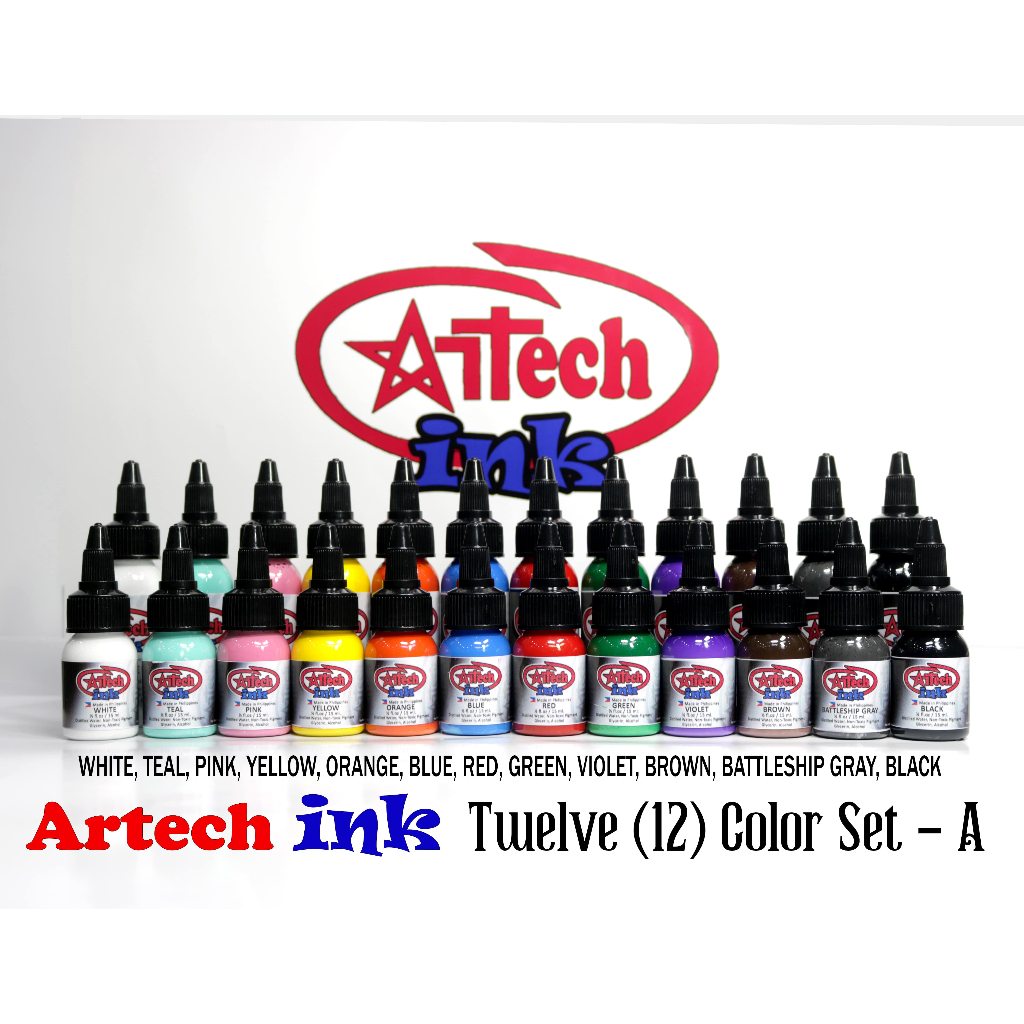 ARTECH INK TWELVE (12) COLORS SET [Set A & B] | Shopee Philippines
