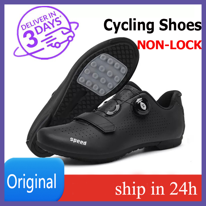 Men Cycling Shoes Nonlocking Rubber Sole Road bike shoes non cleats