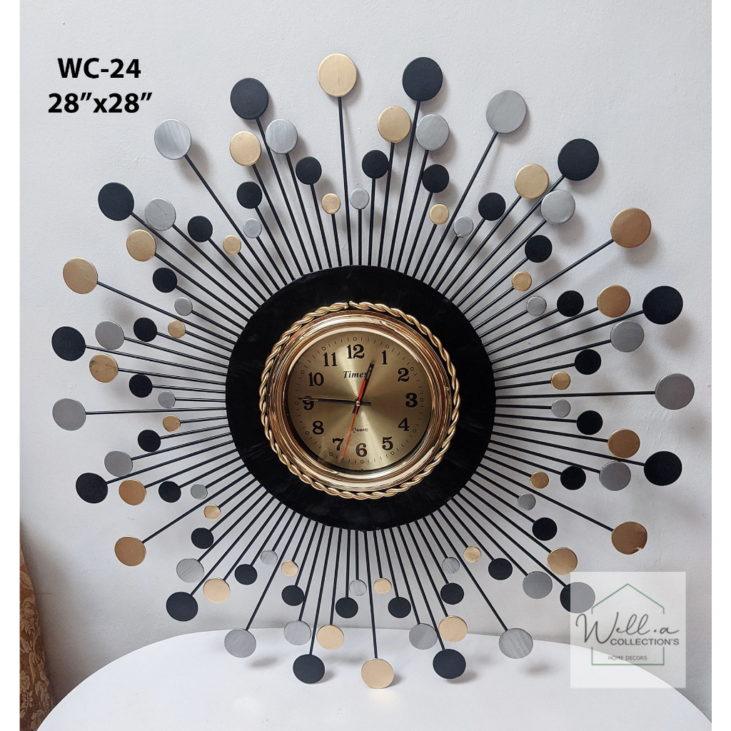 WALL DECOR Elegant Wall Clock CODE24 (Made in Metal) Shopee