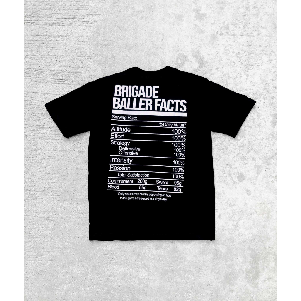 BRIGADE CLOTHING BALLER FACTS (BLACK) Shopee Philippines