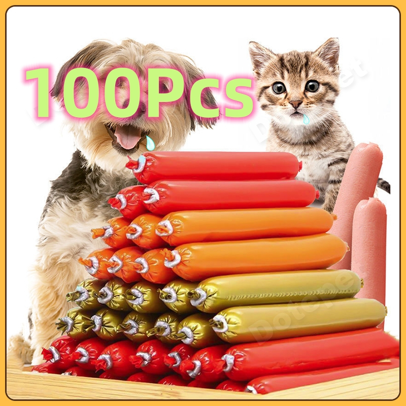 100/50/30Pcs Pet Sauge Dog Sauge Cat Pet Treats Pet Snacks Pet Food Dog