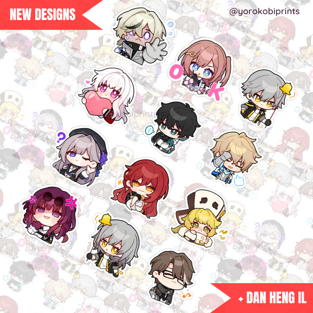 [SET2/6] Honkai: Star Rail - Stelle Caelus - Chibi, Emoji - Waterproof ...