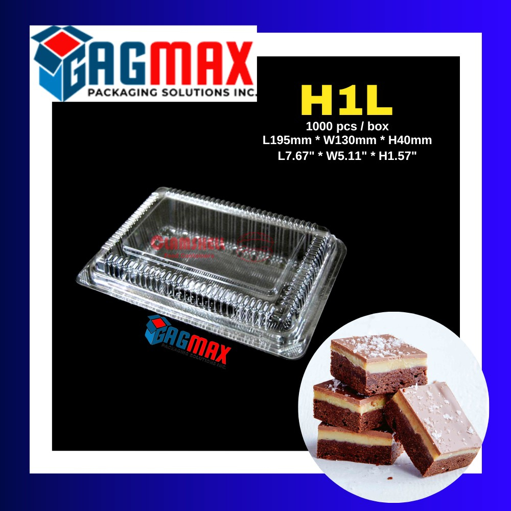 10pcs H1L Take-Out Box Container (Small) - Leche Flan Clamshell Food ...
