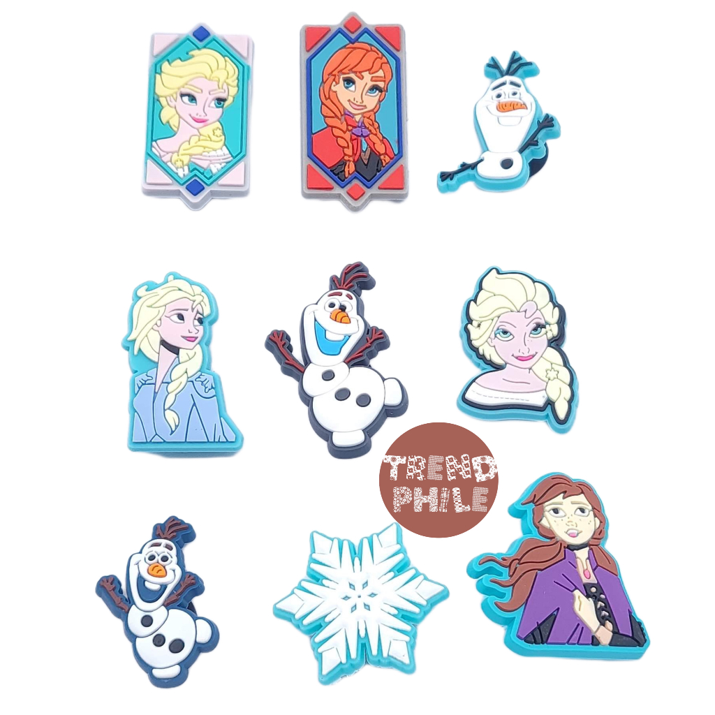 Frozen Series Series Jibbitz Crocs for shoes bags COD Shopee Philippines
