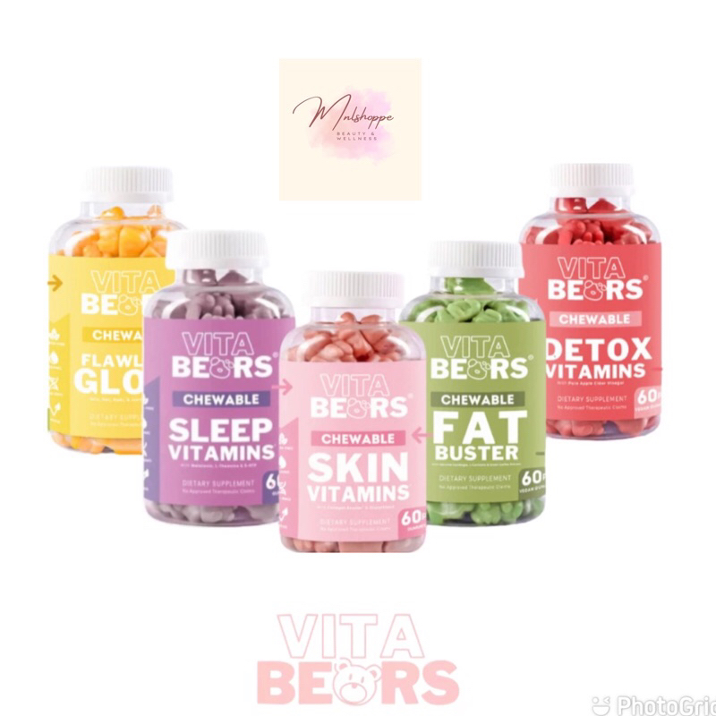 Vitabears Chewable Gummies | Flawless | Sleep | Skin | Fat Buster ...