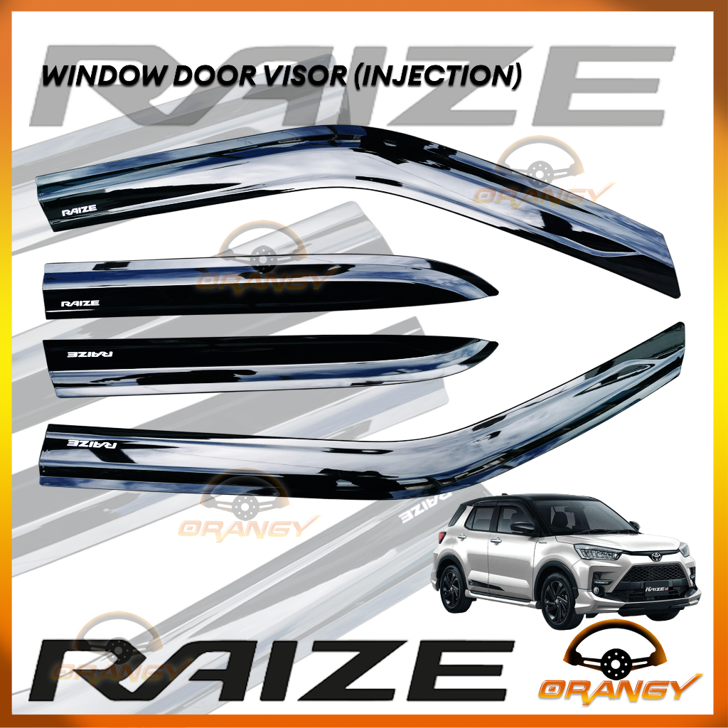 Toyota Raize 2022 to 2025 OEM / INJECTION TYPE Window Door Rain Visor