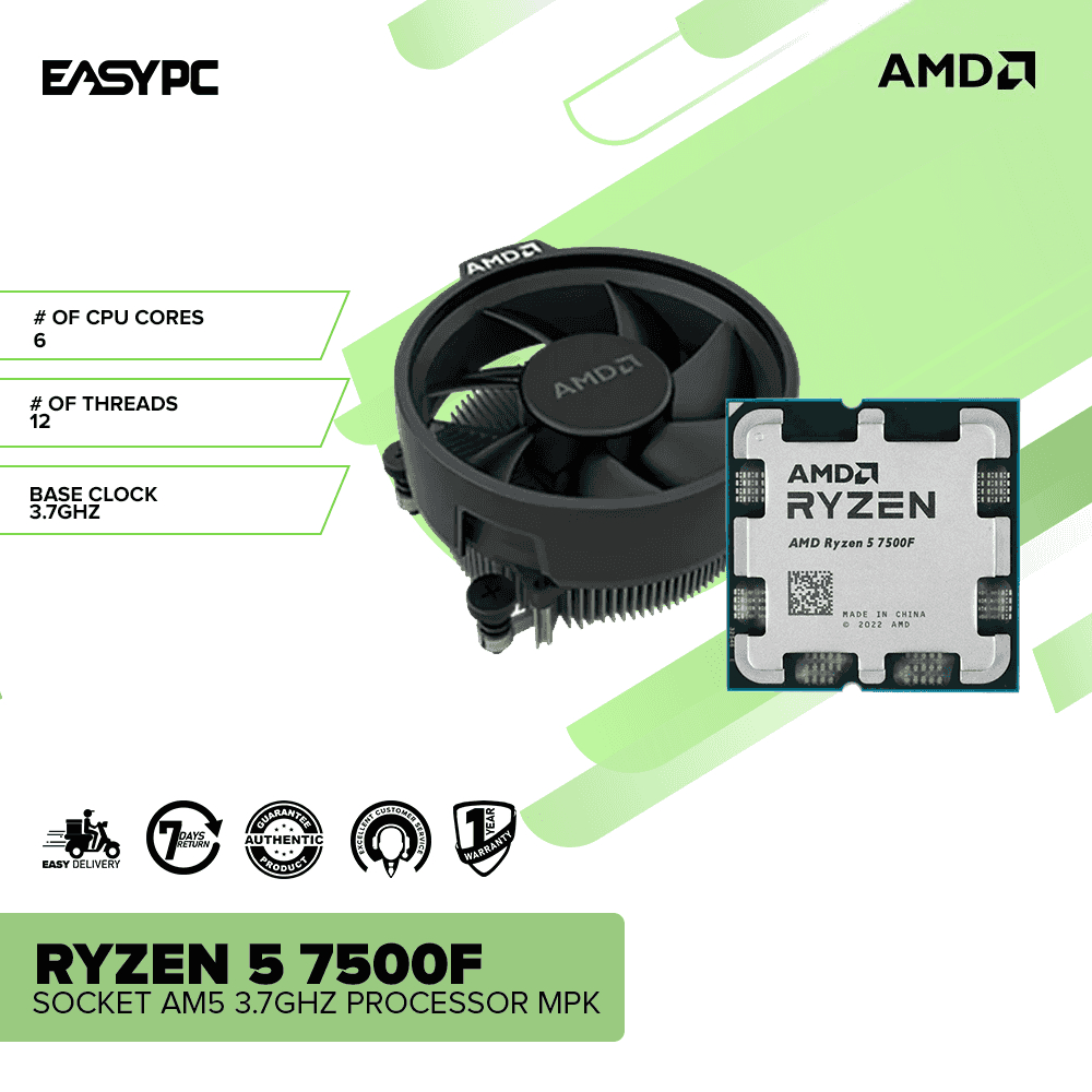 AMD Ryzen 5 7600 R5 7600 CPU Processor 3.8 GHz 6-Core 12-Thread CPU  Processor 5NM L3=32M Socket AM5 （No Cooler）