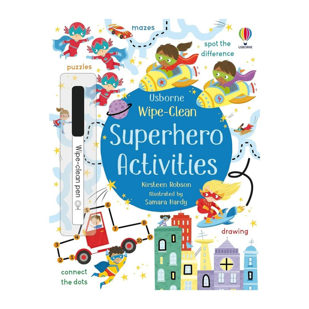 Usborne Wipe Clean Activities 6 Libri Con Penna - Et&agrave; 3+ - Libri Cancellabili