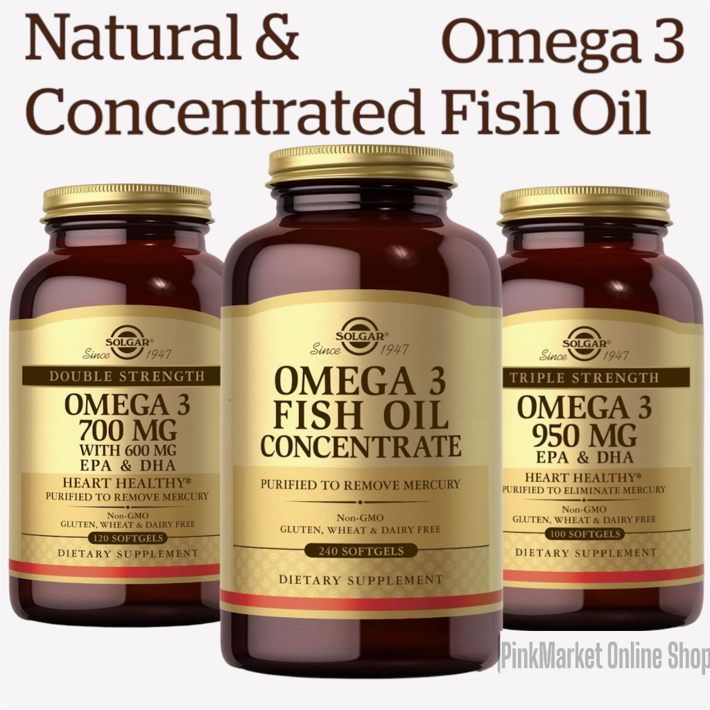 Solgar Omega 3 Fish Oil Natural & Concentrated 950 mg / 700 mg EPA