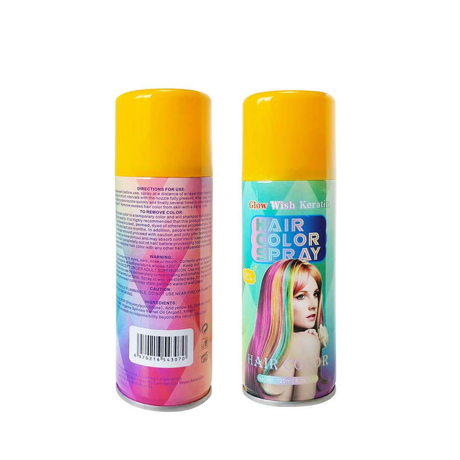 Glow Wish Keatin Hair Color Spray Washable Hair Color Spray 120ml