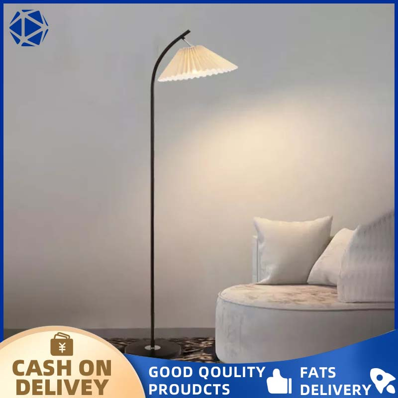 【ca11lamp】nordic Floor Lamp Vertical Table Lamp Simple Pleated Lamp 