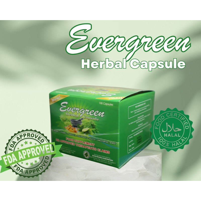 EVERGREEN HERBAL CAPSULE (1 Box 100 Capsules) Shopee Philippines
