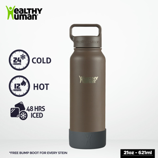 Healthy Human Stainless Steel Water Bottle (Peach, 21 oz/ 621 ml)