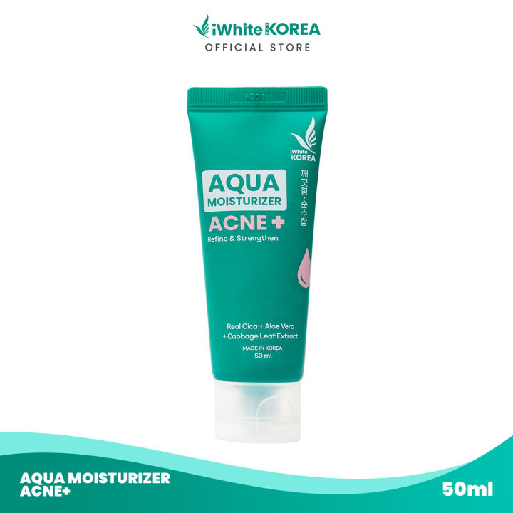 iWhite Korea ACNE+ Aqua Moisturizer 50ml Calms Troubled Acne-Prone Skin ...