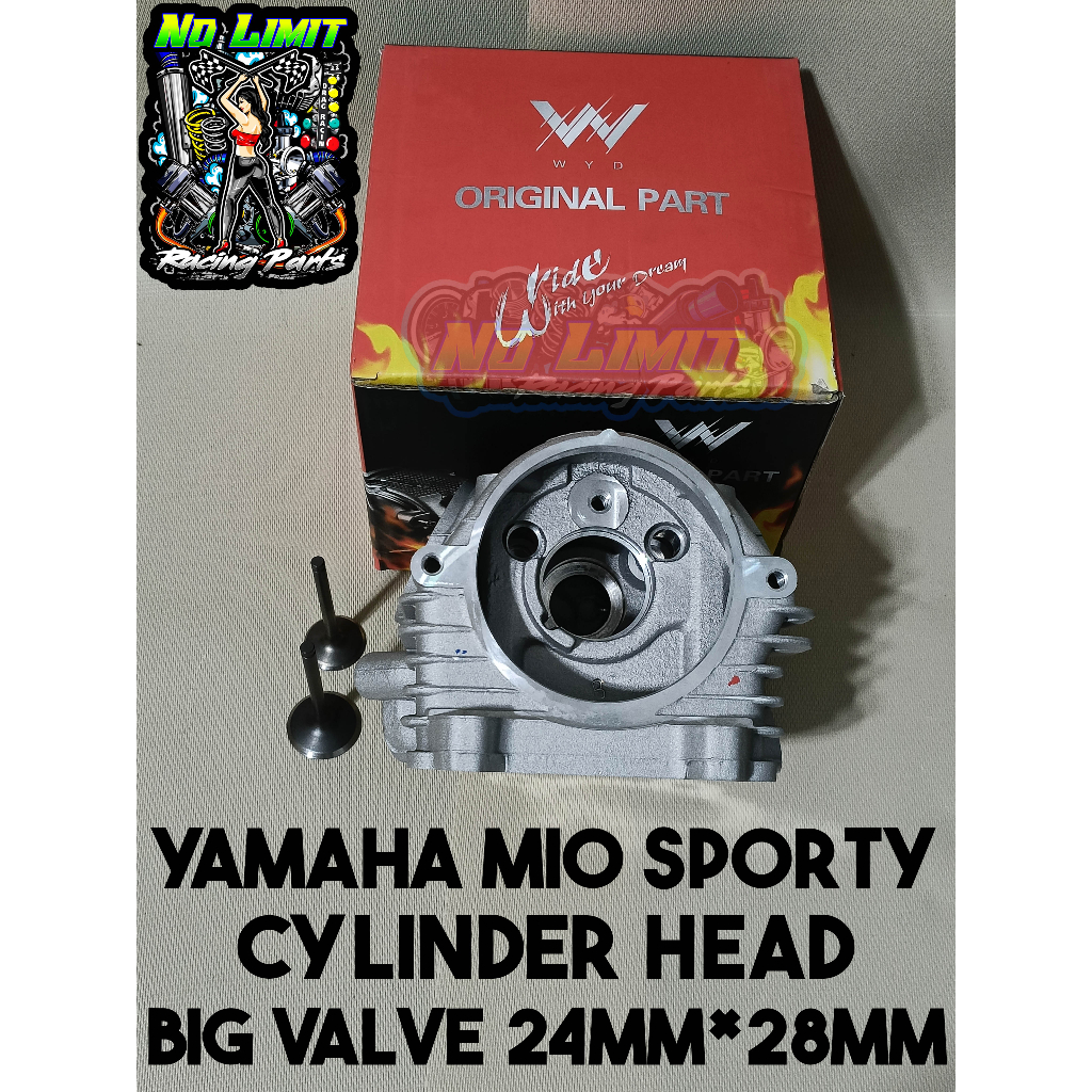 YAMAHA MIO SPORTY WYD CYLINDER HEAD BIG VALVE 24MM*28MM Shopee