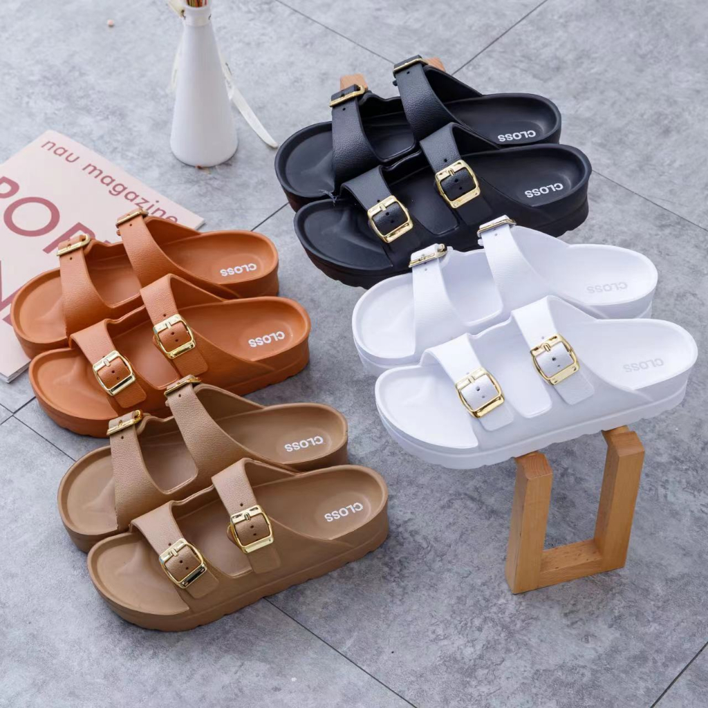 𝐂𝐋𝐎𝐒𝐒.𝐏𝐇 Two Buckle Strap Sandals for Women | Shopee Philippines