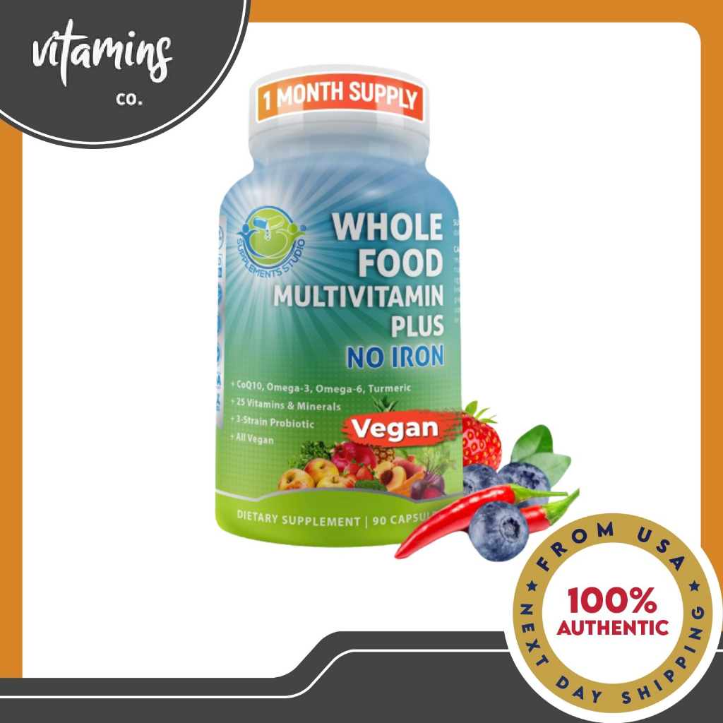 Supplements Studio Whole Food Multivitamin Plus No Iron (90 capsules