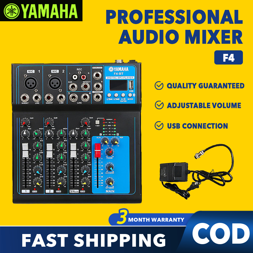 YAMAHA original MIXER F4USB 4 Channel Mixer W/Bluetooth Sound Mixer