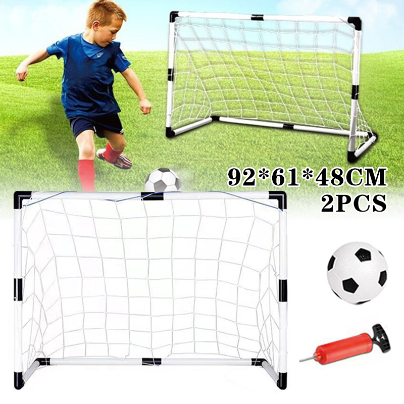 2pcs Mini Football Goal Portable Kids Soccer Goals Set,with Soccer Ball