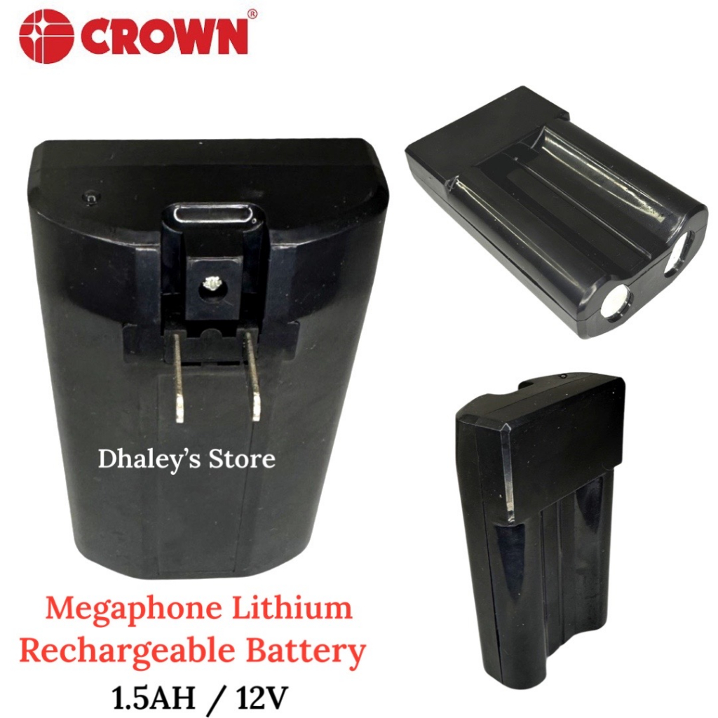 Crown Megaphone Lithium battery 1.5Ah / 12V Rechargeable Battery packed ...